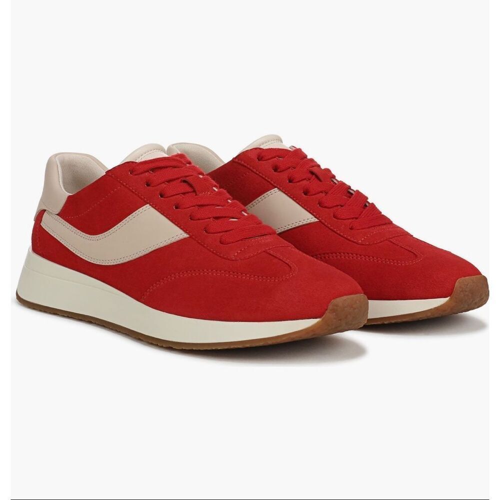 NWT Vince Olla Runner Sneaker- Crimson/Birch Sand- size 9